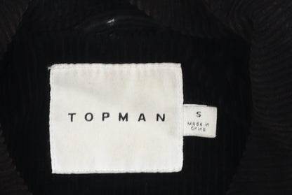Mens UK Size S Topman Black Basic Jacket