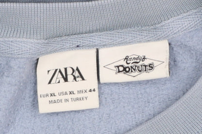 Womens UK Size XL Zara Blue Pullover Sweatshirt