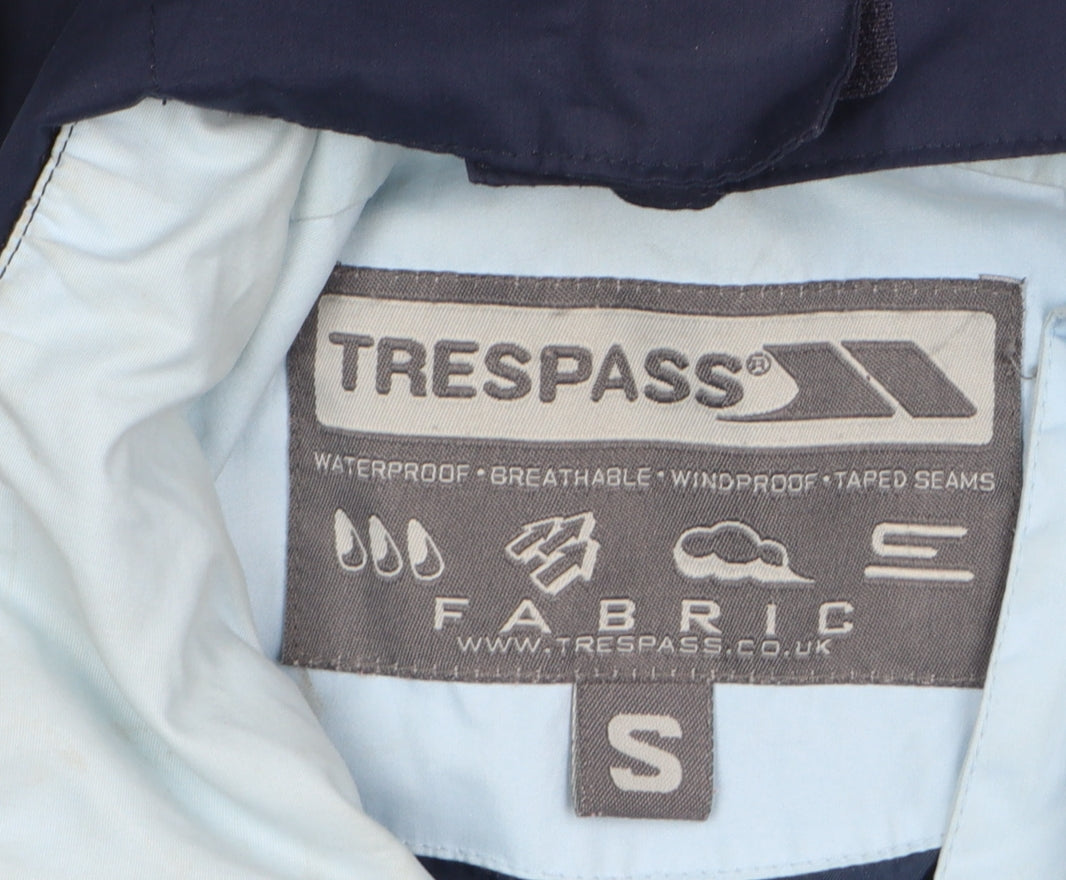Womens UK Size S Trespass Blue Rain Coat