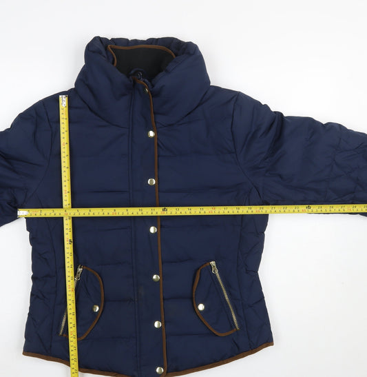 Womens UK Size XL VERO MODA Blue Puffer Jacket
