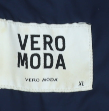 Womens UK Size XL VERO MODA Blue Puffer Jacket