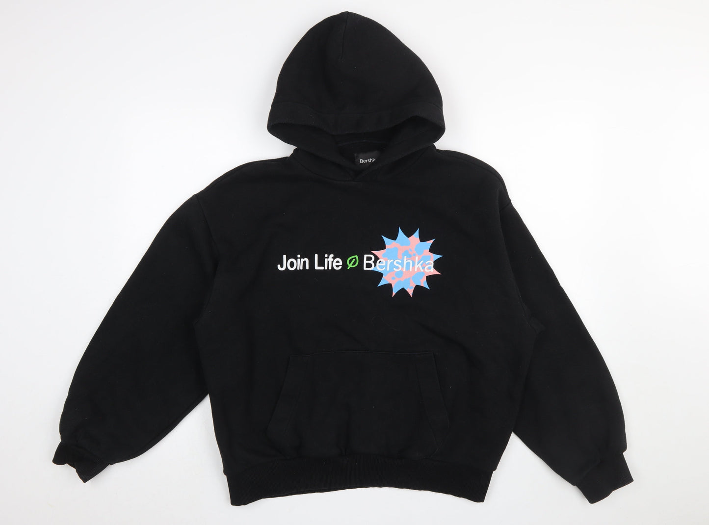 Womens UK Size S Bershka Black Pullover Hoodie