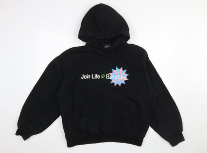 Womens UK Size S Bershka Black Pullover Hoodie