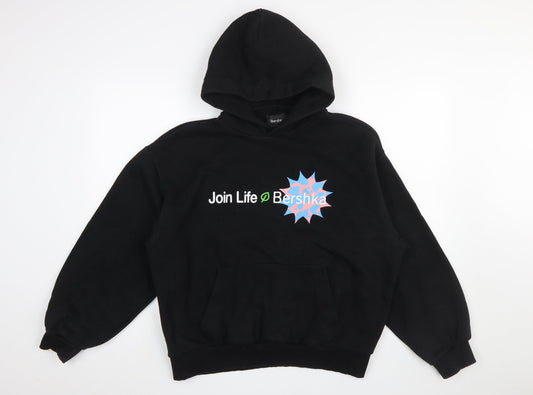 Womens UK Size S Bershka Black Pullover Hoodie