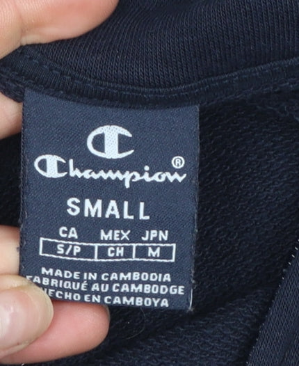 Mens UK Size S Champion Blue Full Zip Sweatshirt