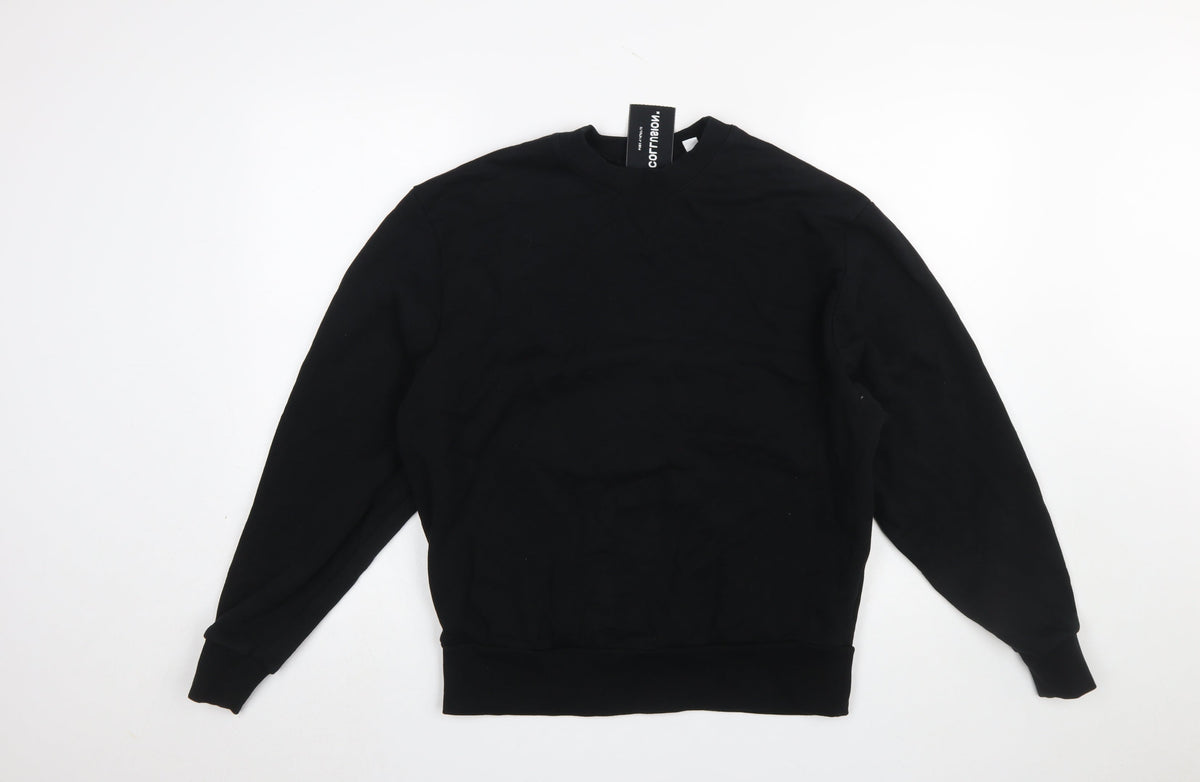 Mens UK Size XS COLLUSION Black Pullover Sweatshirt