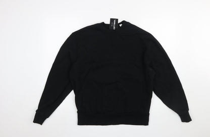 Mens UK Size XS COLLUSION Black Pullover Sweatshirt