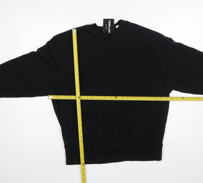 Mens UK Size XS COLLUSION Black Pullover Sweatshirt