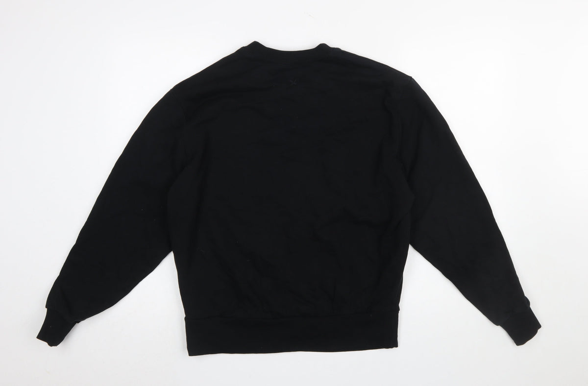 Mens UK Size XS COLLUSION Black Pullover Sweatshirt