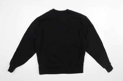Mens UK Size XS COLLUSION Black Pullover Sweatshirt