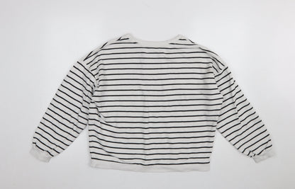 Womens UK Size M In Other Words White Pullover Sweatshirt