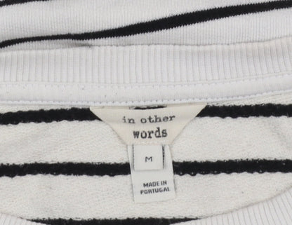 Womens UK Size M In Other Words White Pullover Sweatshirt