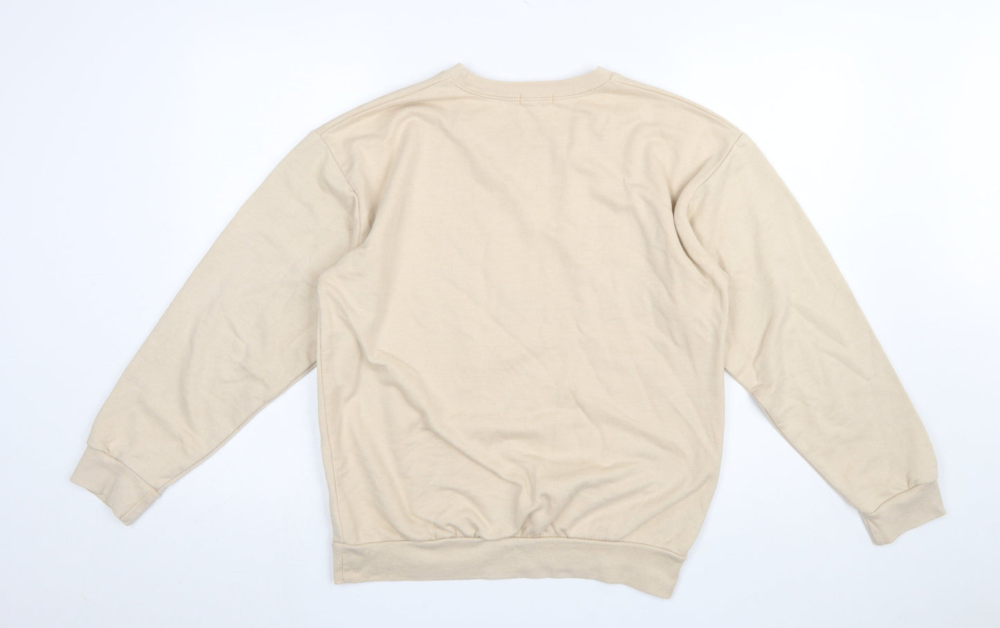 Womens UK Size M Boohoo Beige Pullover Sweatshirt