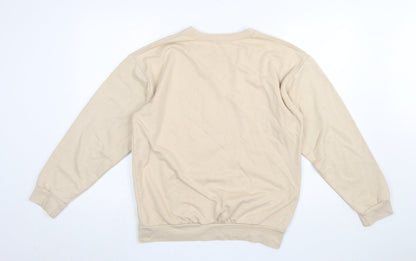 Womens UK Size M Boohoo Beige Pullover Sweatshirt