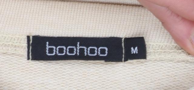 Womens UK Size M Boohoo Beige Pullover Sweatshirt