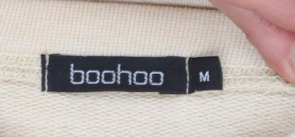 Womens UK Size M Boohoo Beige Pullover Sweatshirt