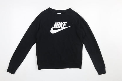 Womens UK Size S Nike Black Pullover Sweatshirt