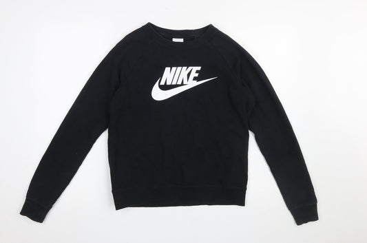 Womens UK Size S Nike Black Pullover Sweatshirt