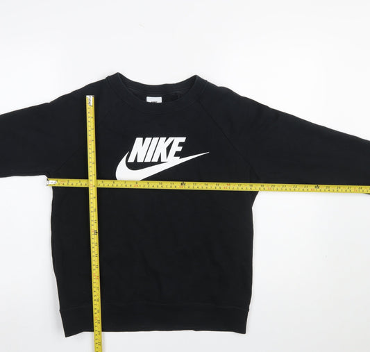 Womens UK Size S Nike Black Pullover Sweatshirt