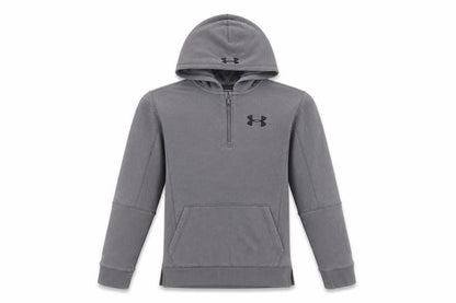 Boys UK Size 10 Years Under armour Grey Pullover Hoodie