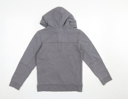 Boys UK Size 10 Years Under armour Grey Pullover Hoodie