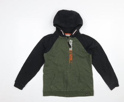 Boys UK Size 13 Years Animal Green Full Zip Hoodie