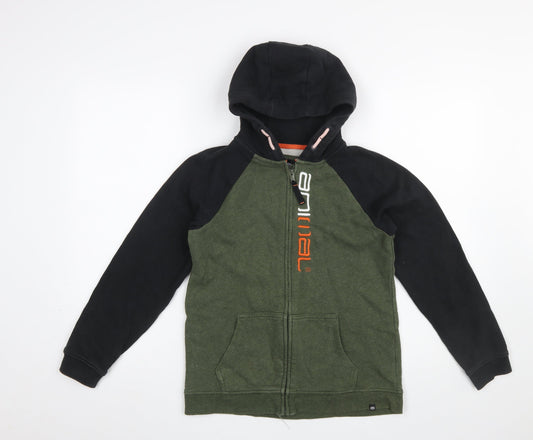 Boys UK Size 13 Years Animal Green Full Zip Hoodie