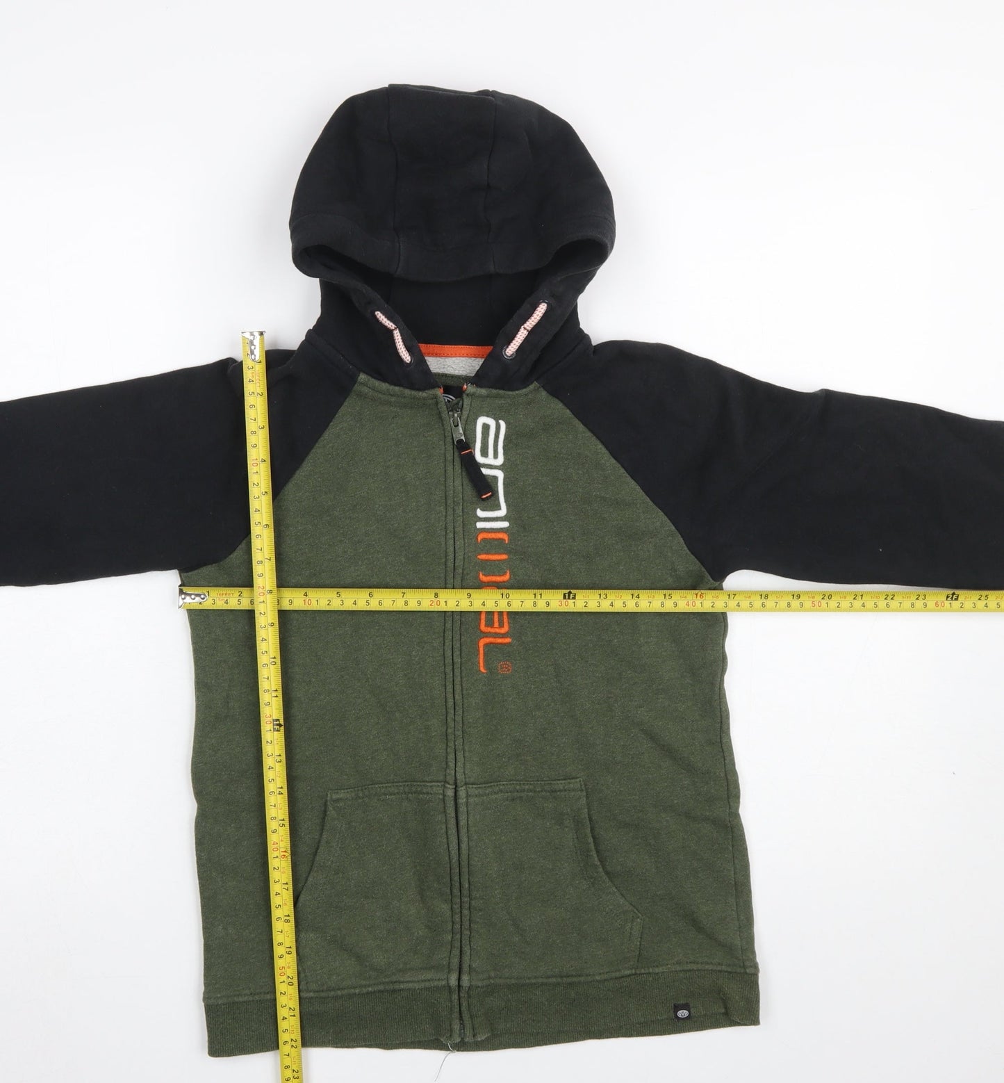 Boys UK Size 13 Years Animal Green Full Zip Hoodie