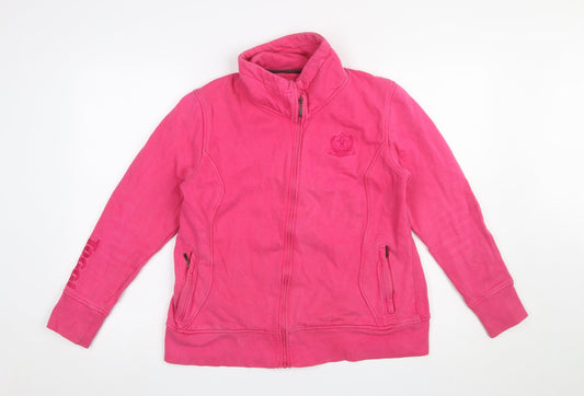 Womens UK Size 12 Toggi Pink Full Zip Sweatshirt