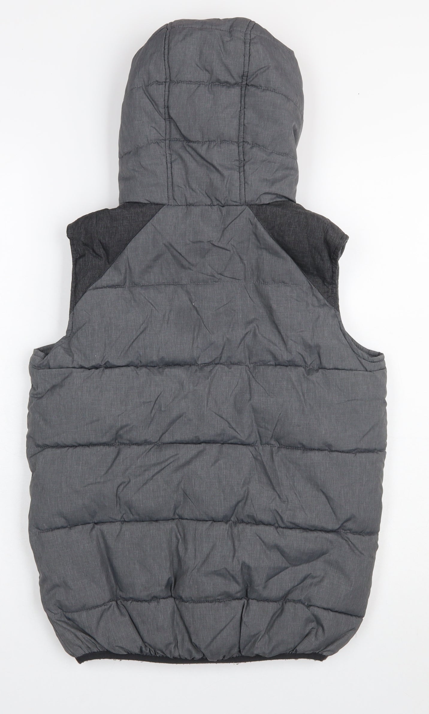 Marks and Spencer Boys Grey Hooded Padded Bodywarmer 11-12 Years