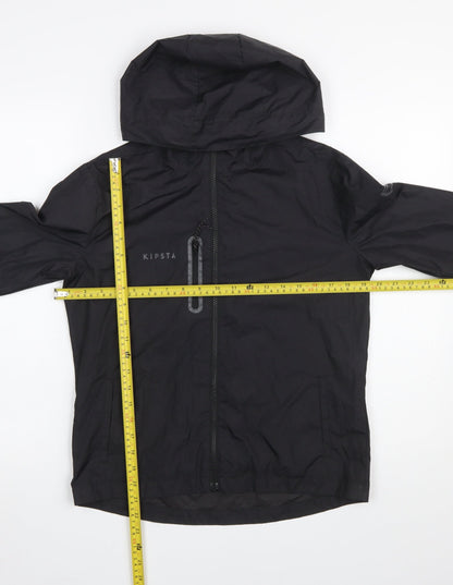 Boys UK Size 14 Years Kipsta Black Windbreaker Coat