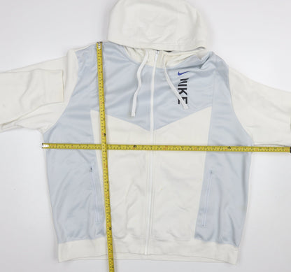 Nike Men's White 2XL Full Zip Sports Hoodie Jacket