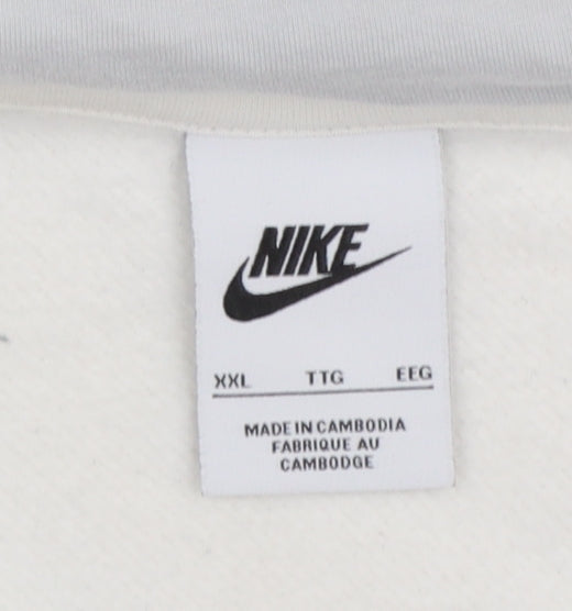 Nike Men's White 2XL Full Zip Sports Hoodie Jacket