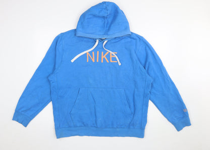 Mens UK Size L Nike Blue Pullover Hoodie