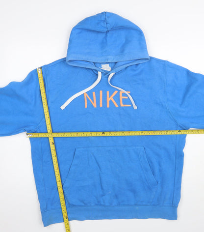 Mens UK Size L Nike Blue Pullover Hoodie