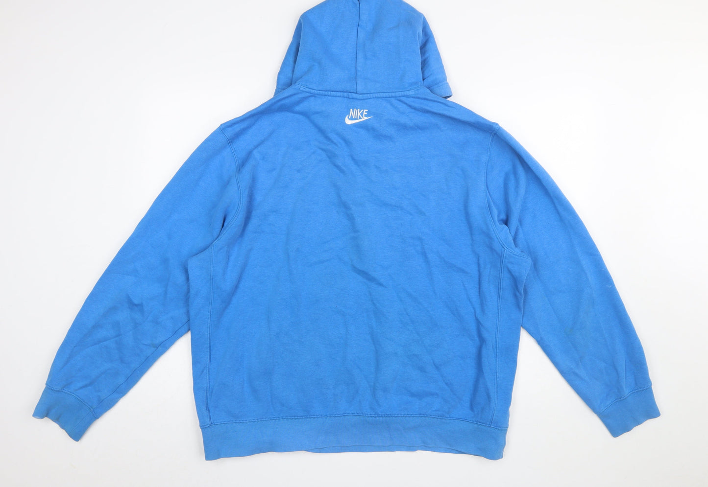 Mens UK Size L Nike Blue Pullover Hoodie
