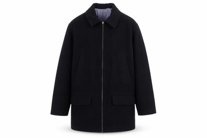 Mens UK Size S Woods & Gray Black Overcoat