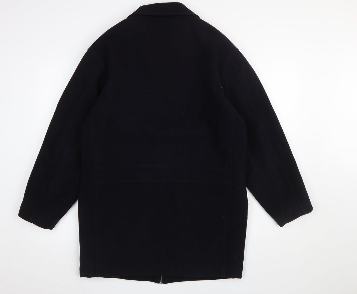 Mens UK Size S Woods & Gray Black Overcoat