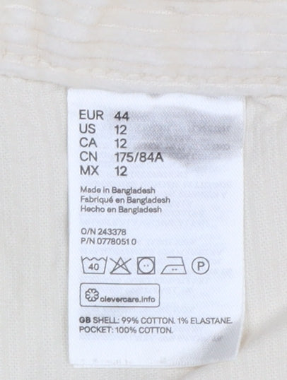 Womens UK Size 16 H&M Regular Fit Chino Beige Trousers