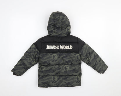 Boys UK Size 3-4 Years Primark Green Puffer Jacket