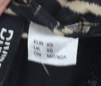 Womens UK Size XS H&M Black Puffer Jacket