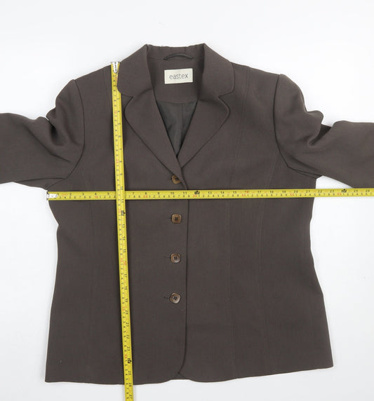 Womens UK Size 14 Eastex Regular Brown Suit Jacket