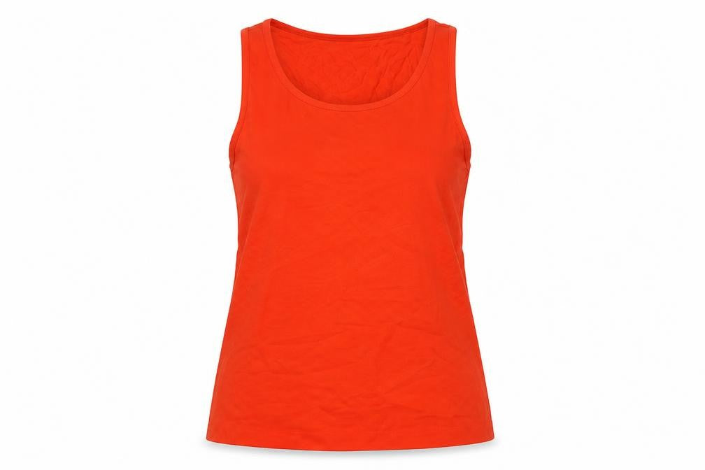 Womens UK Size XS French Connection Orange Basic Tank