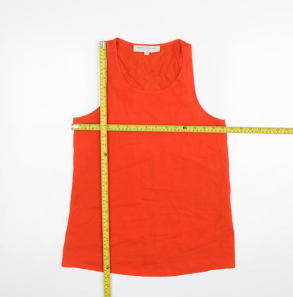 Womens UK Size XS French Connection Orange Basic Tank