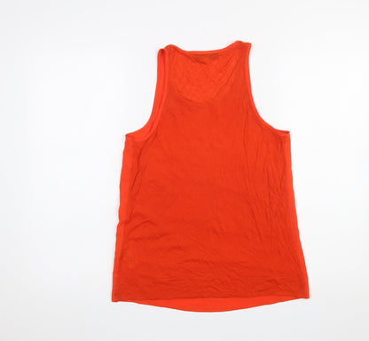 Womens UK Size XS French Connection Orange Basic Tank
