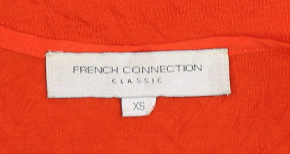 Womens UK Size XS French Connection Orange Basic Tank
