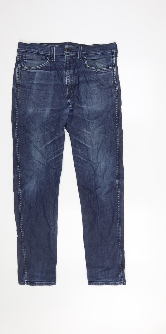 Mens UK Size M Levi Strauss & Co Regular Fit Straight Blue Jeans