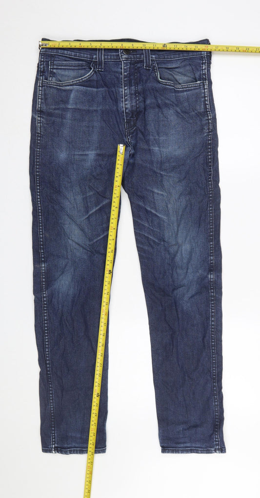 Mens UK Size M Levi Strauss & Co Regular Fit Straight Blue Jeans