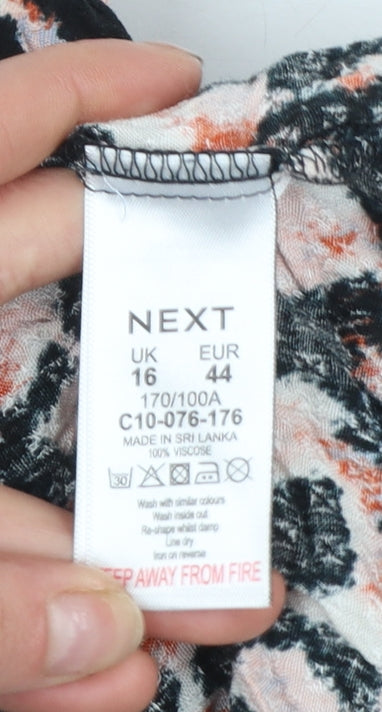 Womens UK Size 16 NEXT Multicoloured Tunic Blouse