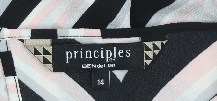 Womens UK Size 14 Principles by Ben de Lisi Multicoloured Tunic Blouse